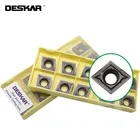 Токарный резак DESKAR CCMT060204, CCMT09T3, CCMT1204, LF6118, LF6018, инструменты для поворотные твердосплавные вставки из нержавеющей стали с ЧПУ, 10 шт.