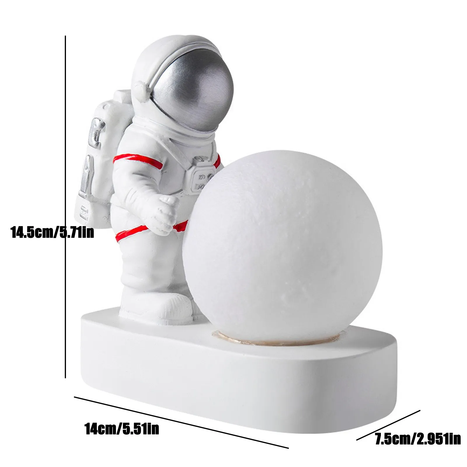 

LED Astronaut Nightlight Desktop Moonligh.t with Built-in Coin Cell Battery