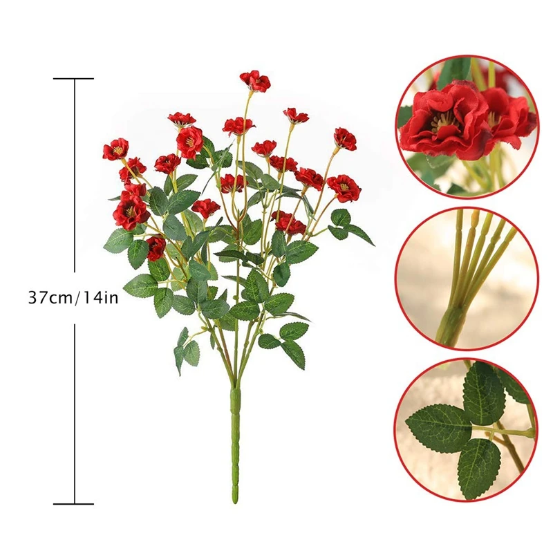 Искусственные маленькие розы дикие цветы искусственный букет цветов для улицы