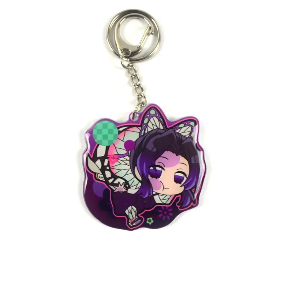 Новый аниме демон Slayer брелок Tanjirou Giyuu Shinobu Kyoujurou акриловый с лезвием в виде