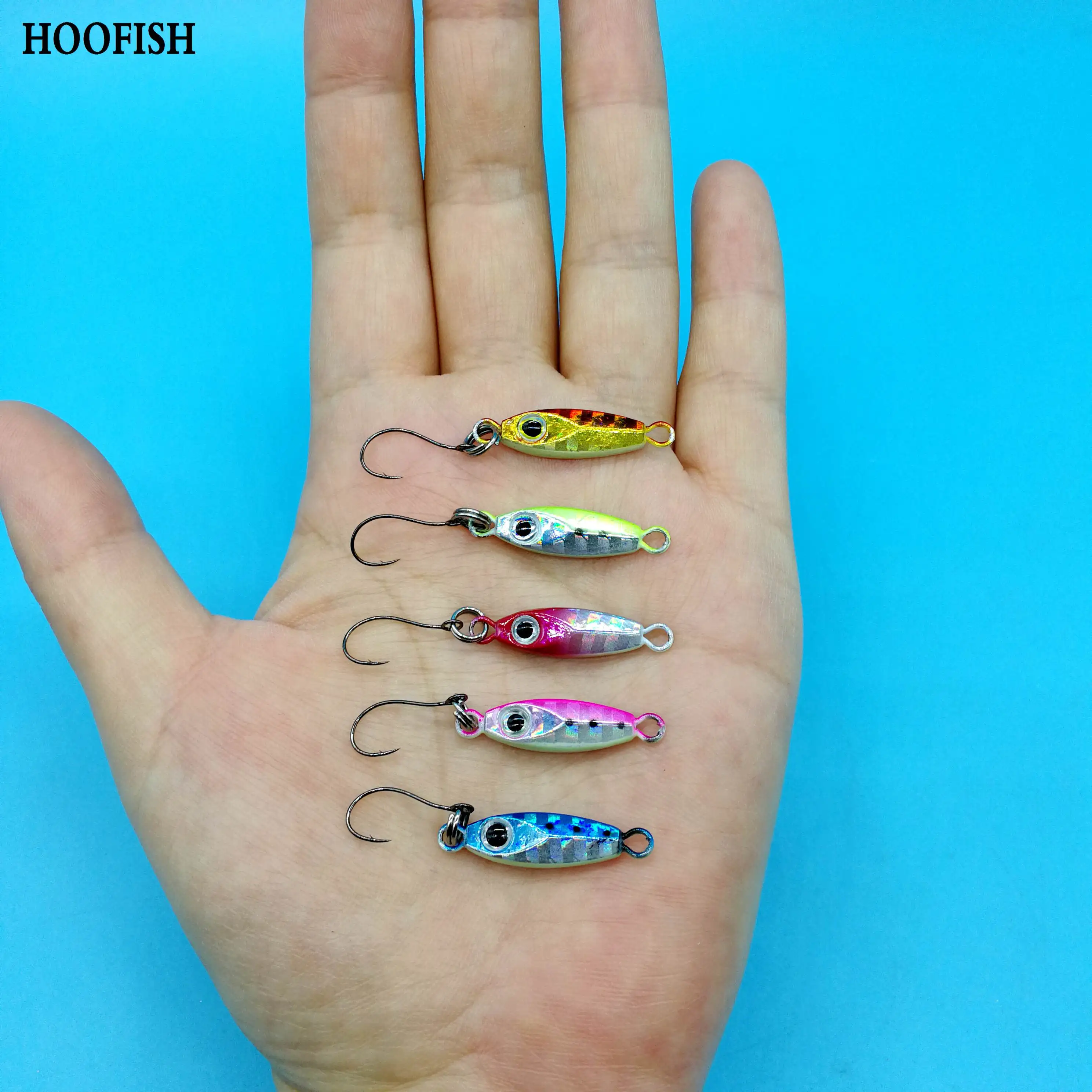 HOOFISH 10 шт./лот металлическая блесна приманка с одинарным крючком 3g/6g берег литой