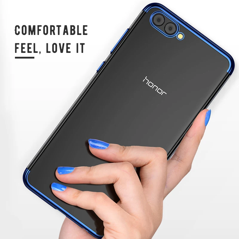 Ультратонкий Мягкий чехол из ТПУ с гальваническим покрытием для Huawei Honor 20 Pro 10 lite 9