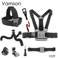 vamson for gopro hero 8 7 6 5 accessories set octopus tripod monopod head chest strap with for xiaomi for yi 4k for sjcam vs29