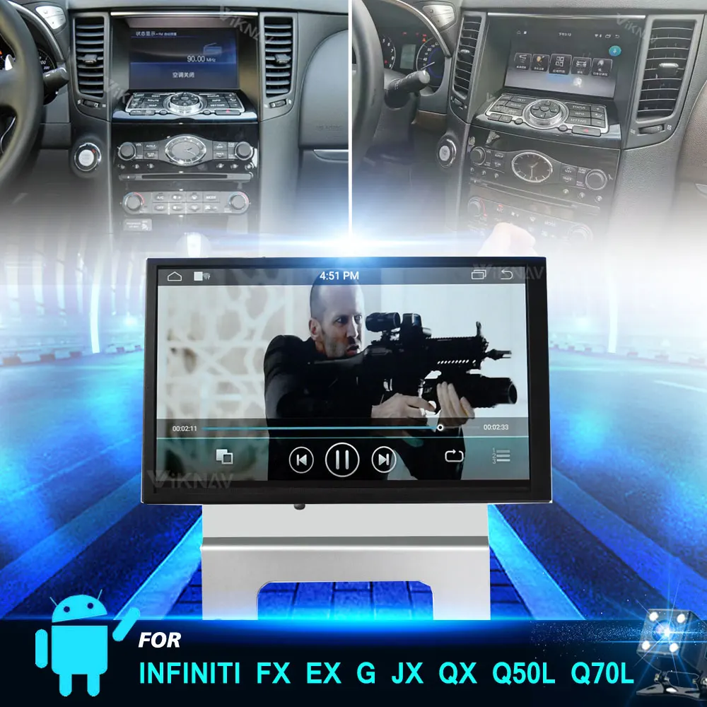 

Car multimedia dvd player For Infiniti FX EX G JX QX Q50L Q70L CAR GPS navigation Car stereo Tesla style Car adio player Android