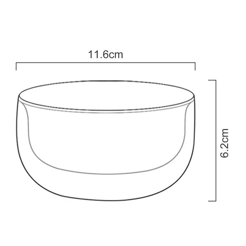 Durable Double Wall Glass Clear Handmade Food Containers Dessert Bowl Healthy Pudding Bowls Jelly Insulated Shot | Дом и сад