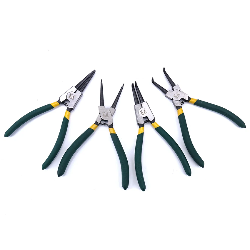

1PC Portable 7 Inch Internal External Curved Straight Tip Circlip Snap Ring Plier Multifunctional Home Crimp Tool