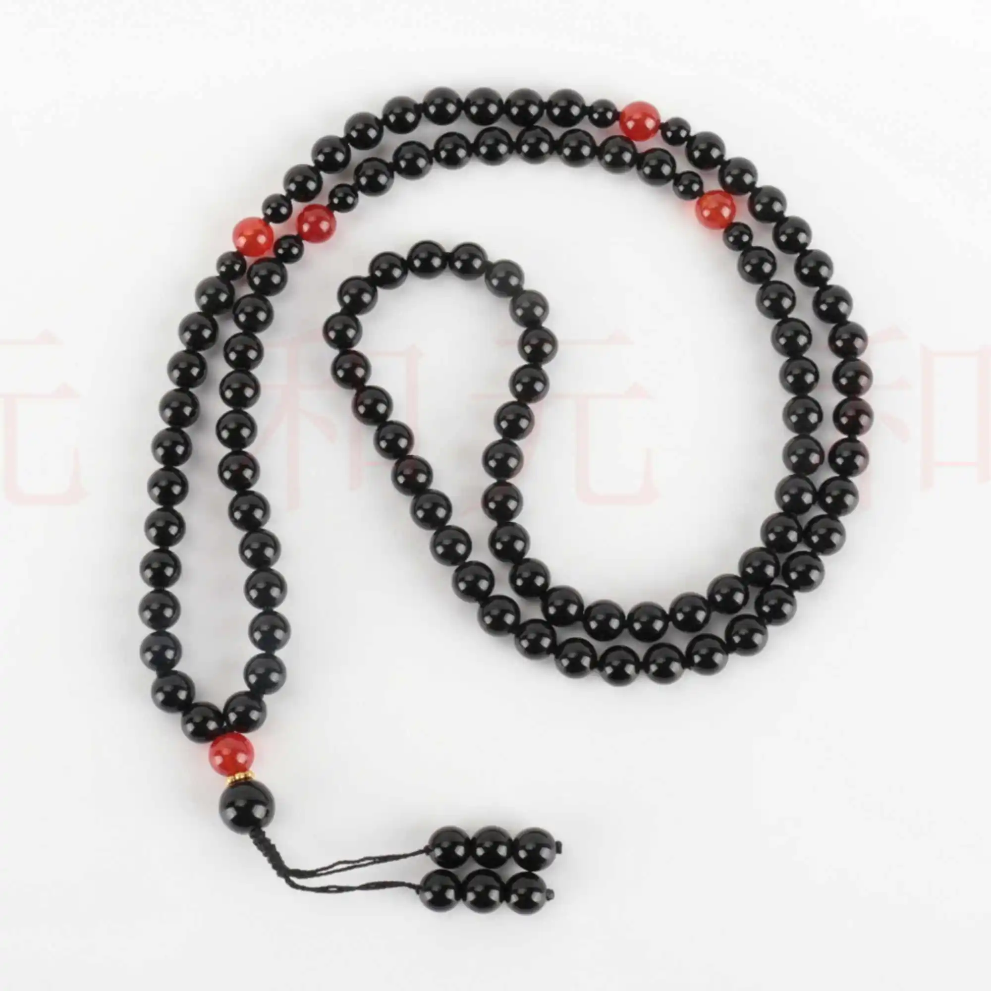 

8mm 108 Natural Obsidian red Crystal gemstone beads necklace Bohemia Fancy Colorful Souvenir Emotional Pray Christmas Classic