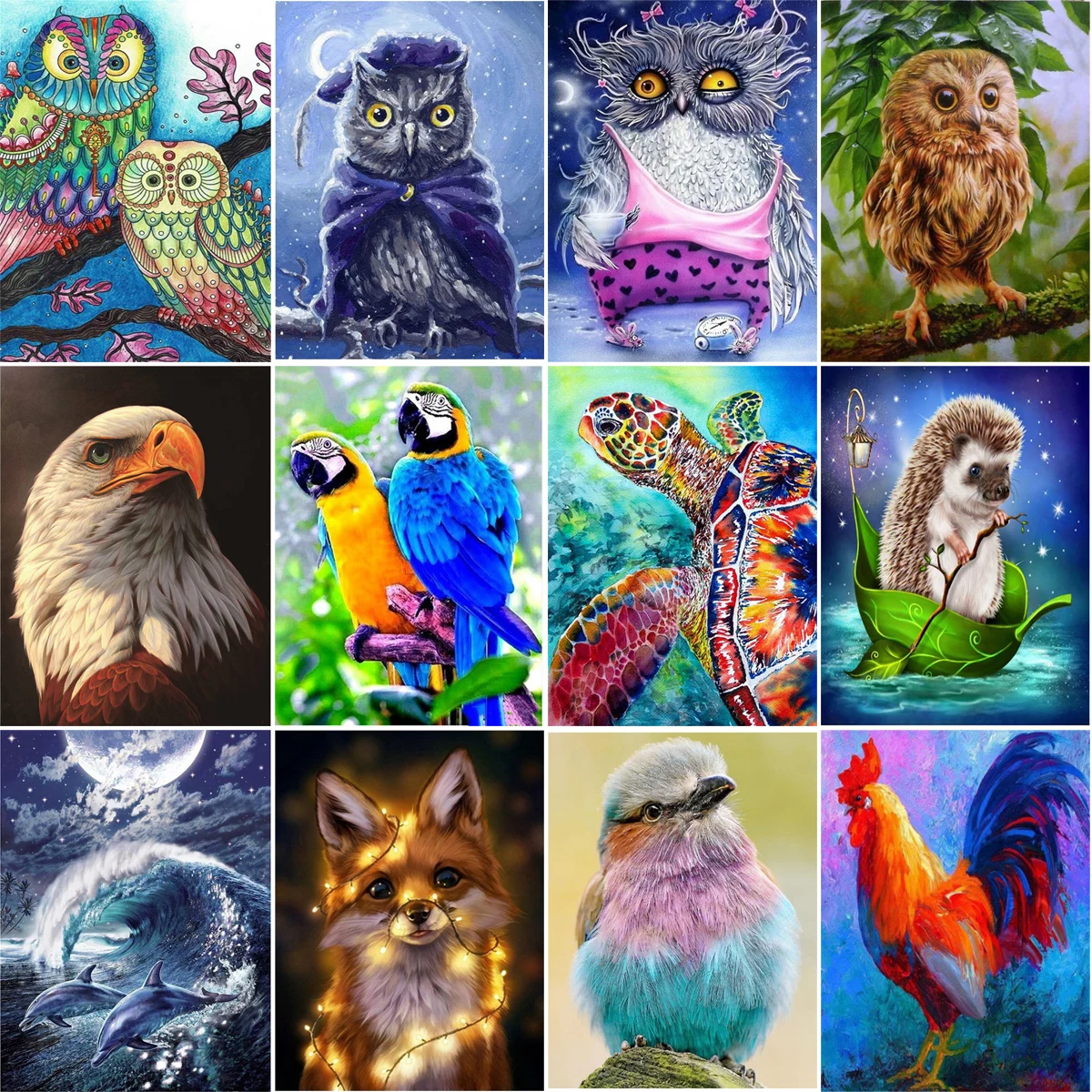 Алмазная вышивка модное животное сова-птица Diy украшение для дома мозаичная