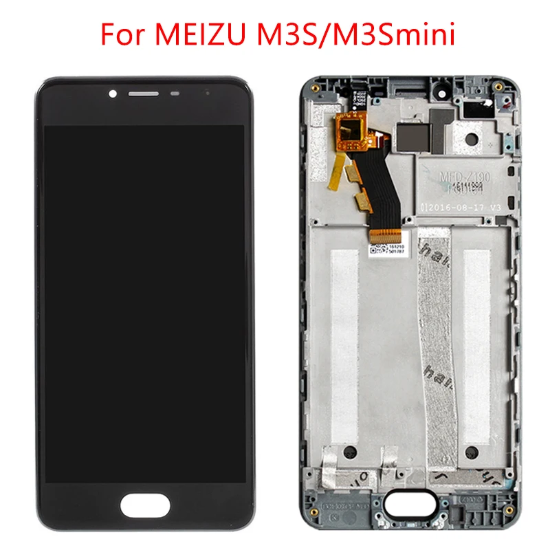 Дисплей для Meizu M3S M3 lcd сенсорный экран AAA Качество 5,0 дюймов дигитайзер в сборе с рамкой для MEIZU MEILAN 3 3S lcd