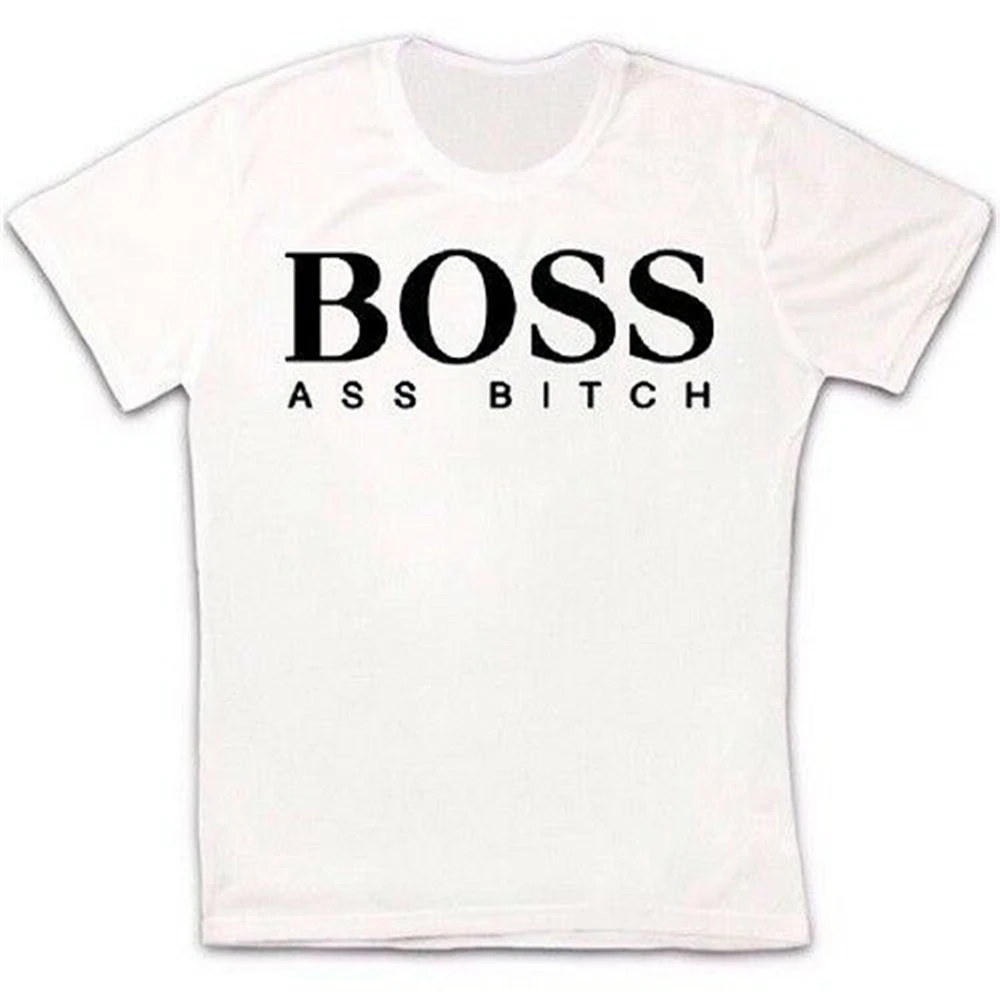 Винтажная хипстерская футболка унисекс в стиле ретро Boss Ass Bitch Parody Rap 224 с длинными