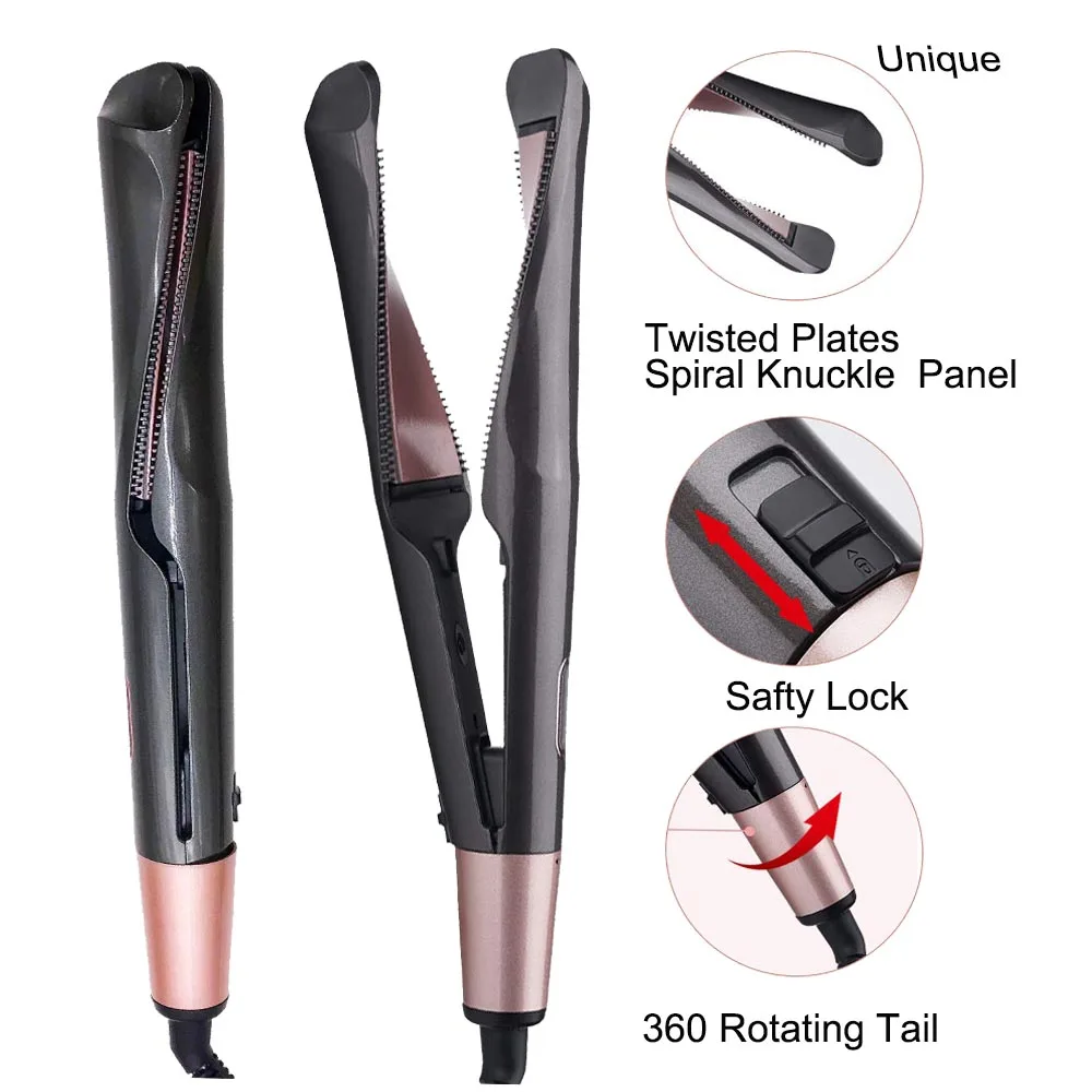 Профессиональный Выпрямитель для волос Biutee плойка волнистые витые пластины 2 в 1