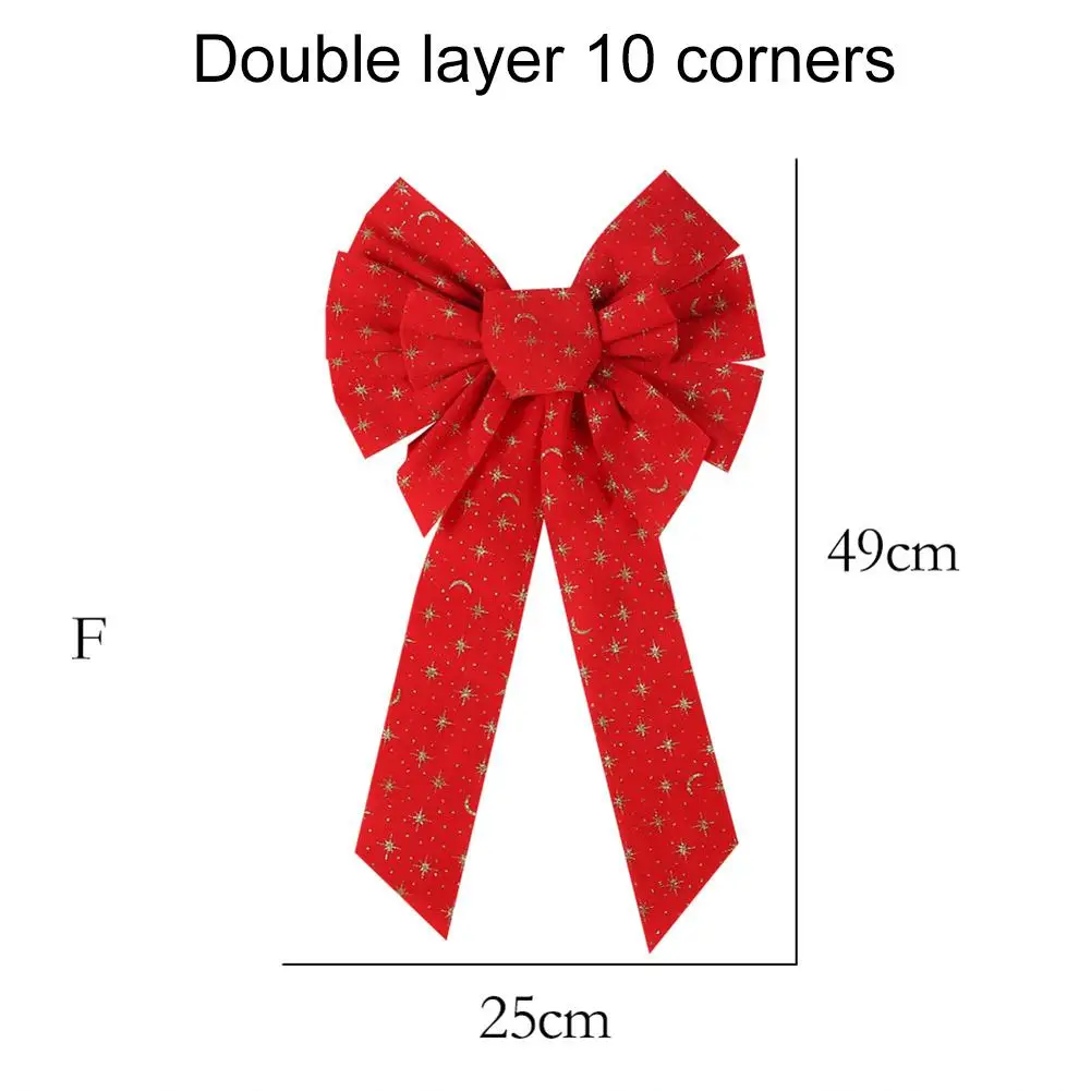 Большой красный фланелевый Рождественский бант красное украшение для