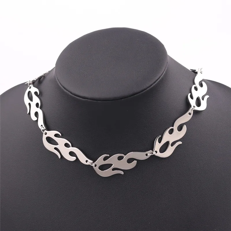 women 8 knots Ювелирные изделия в стиле HARAJUKU ожерелье Пламя уличная одежда аксессуары колье ожерелье s Concatena рок цепь для мужчин и Прямая поставка - Окраска металла: women 8 knots