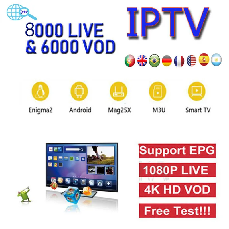 8000+ мировое IPTV подписка Горячая Взрослый Испанский Французский Италия Португалия голландский Польша арабский для Android Box M3U8 SSmart tv