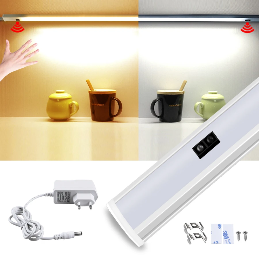 

Hand Motion Sensor LED Strip Bar light 12V Hand Wave Sweep Rigid Tape Ribbon DIY Wardrobe Cupboard Closet Kitchen Cabinet lamp