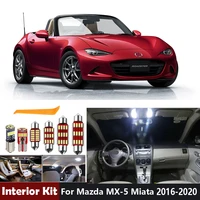 8pcs led bulbs canbus led interior light kit for mazda mx 5 miata 2016 2017 2018 2019 2020 2021 trunk license plate light
