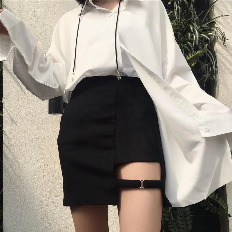 

Fall women's skirt Korean high waist sexy chic circle short skirt A-line skirt hip skirt