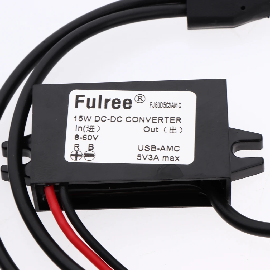Понижающий преобразователь напряжения 8-60 в на 5 В 3 А с двойным USB-разъемом |