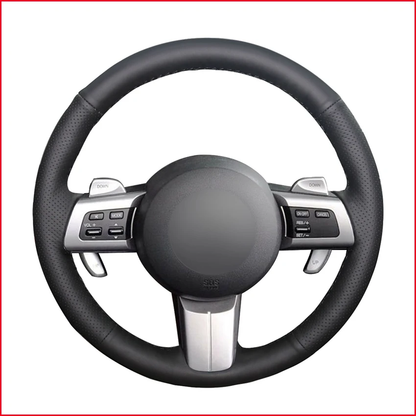 Оплетка рулевого колеса Mewant из черной натуральной кожи для Mazda MX 5 Miata 2009 2013