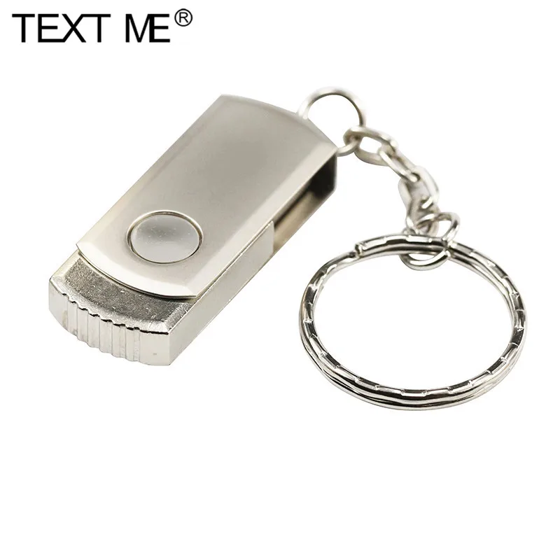 USB флеш накопитель TEXT ME из нержавеющей стали 2 0/256/128 ГБ 16/32/64 ГБ|USB флэш-накопители| |