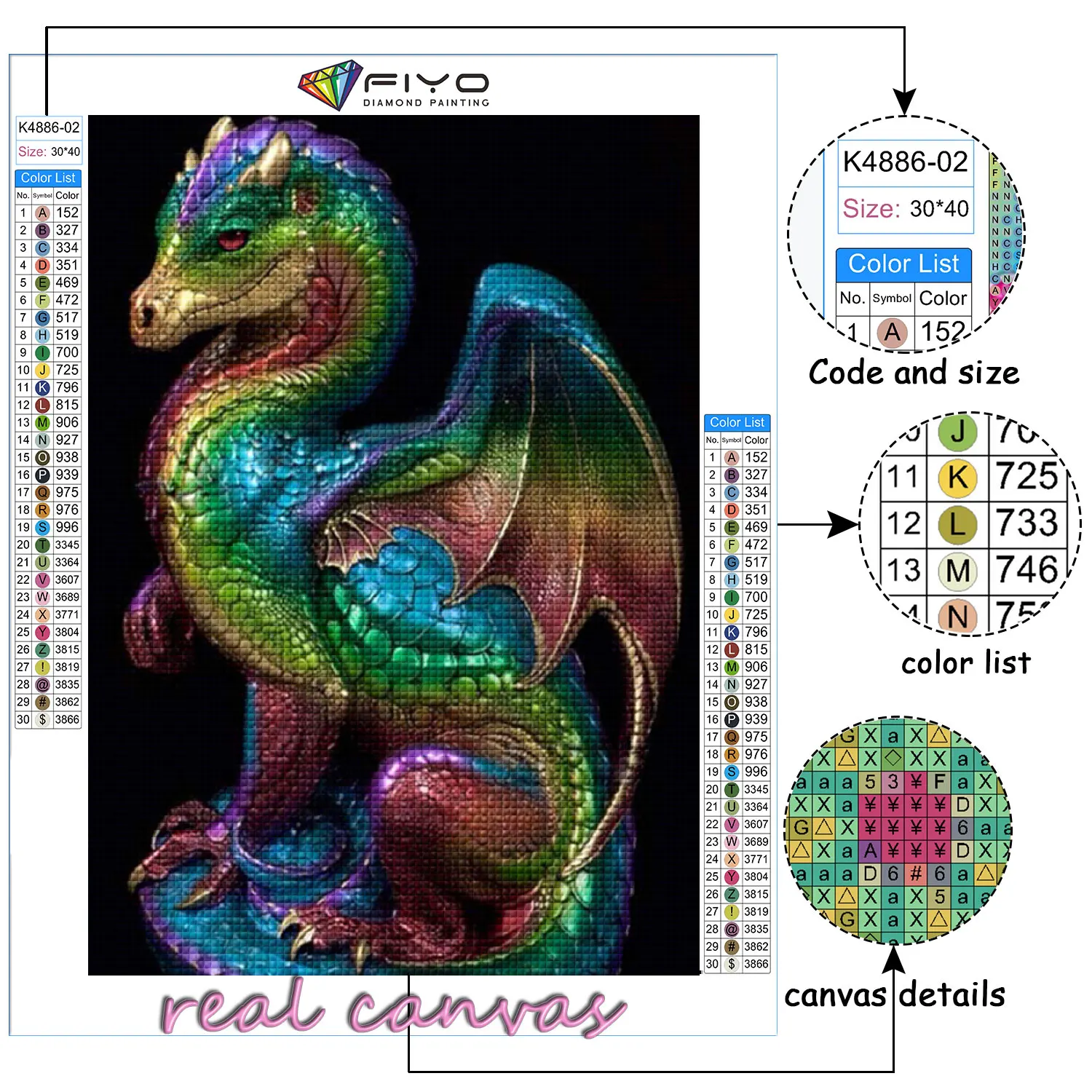 5D DIY Алмазная роспись дракона Статуэтка фантазия Животное Статуя картина мозаика