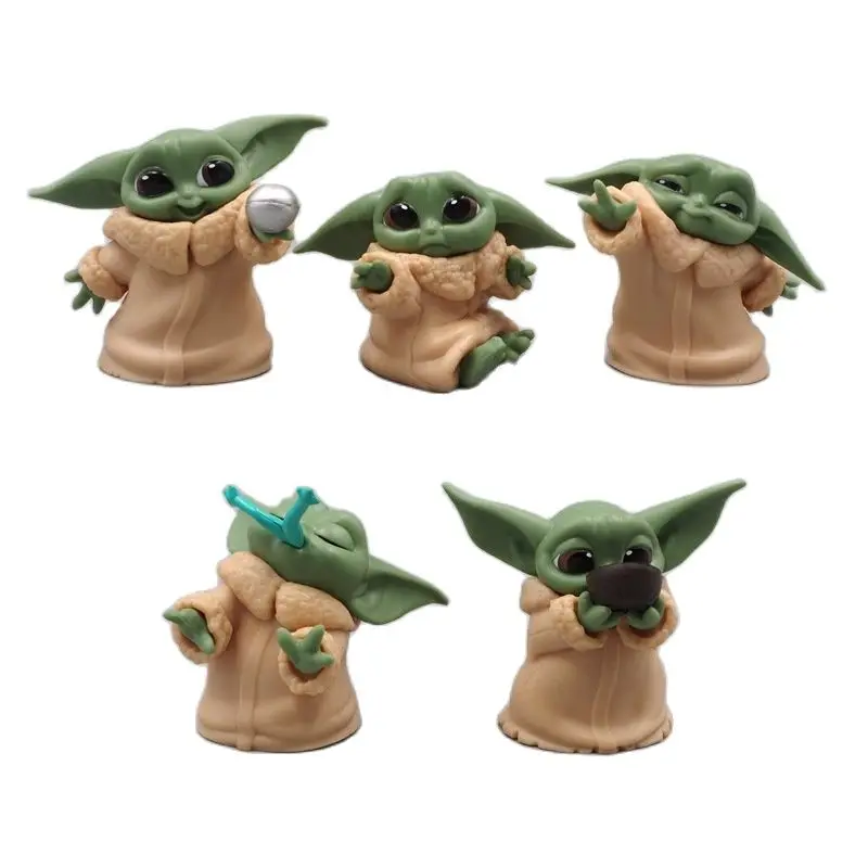 

6cm Kawaii Baby Yoda Action Figure Toys Movie Star Wars Cute Figurine Models Dolls Gifts Kids Toys Random Sent