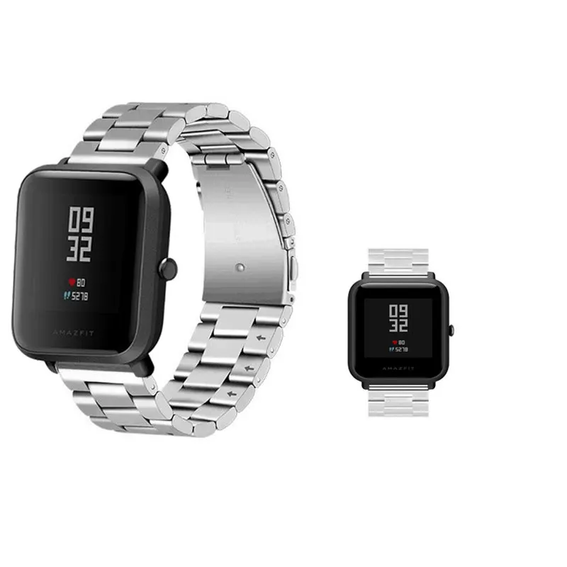 Ремешок JANSIN из нержавеющей стали для Xiaomi Huami Amazfit Bip BIT PACE Lite Youth/samsung galaxy watch 42 мм