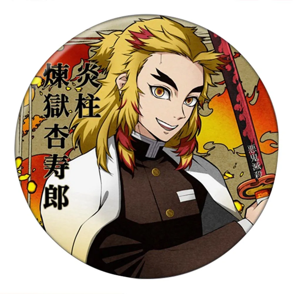 

Demon Slayer Kimetsu No Yaiba Cosplay Badges Brooch Pins Kamado Tanjirou Icon Collection Breastpin For Backpacks Clothes