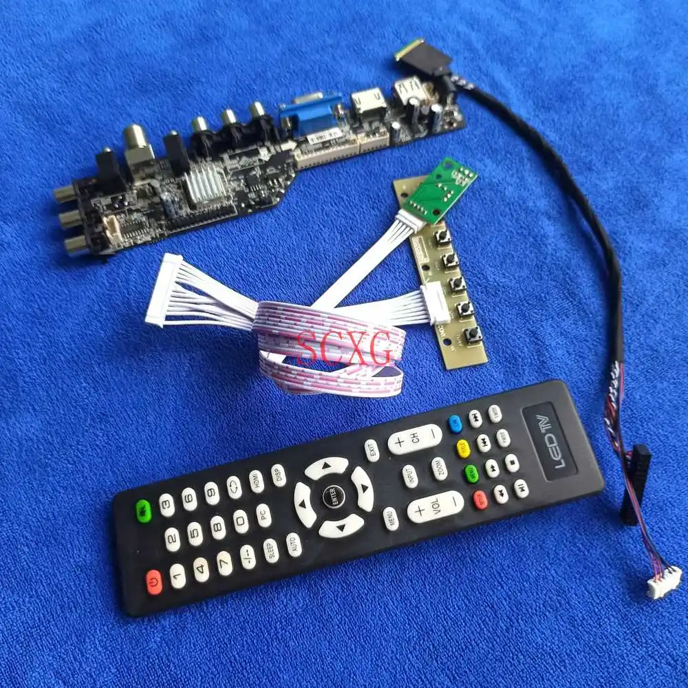 

Плата привода монитора ЖК/светодиодный цифровой сигнал подходит для B140XW01/B140XW02/B140XW03 1366*768 HDMI-совместимый USB AV VGA DVB 40Pin LVDS комплект