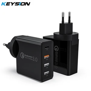 keysion 48w 4 ports quick charger pd type c usb charger for iphone 13 samsung tablet qc 3 0 fast wall charger eu uk plug adapter free global shipping