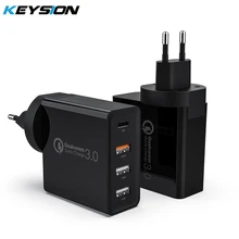 Сетевое зарядное устройство KEYSION с 4 USB портами и поддержкой