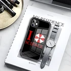 Чехол для телефона с логотипом Umbrella Corporation, закаленное стекло для iPhone 11 12pro Max MiniXR XS MAX 8X7 6S 6 Plus SE 2020, чехол