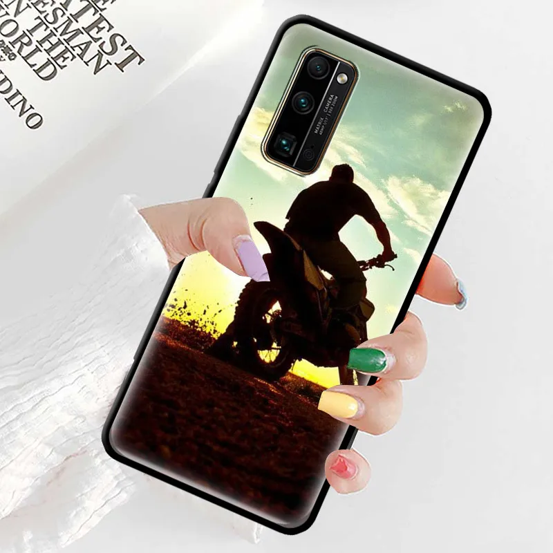 

Moto Cross Motorcycle Sports Phone Case For Huawei Y6 Y7 Y9 2019 Y6p Y8p Y7a For Honor 20 Lite 9X Pro Play 9A 8X 8S 30i 9S Cover