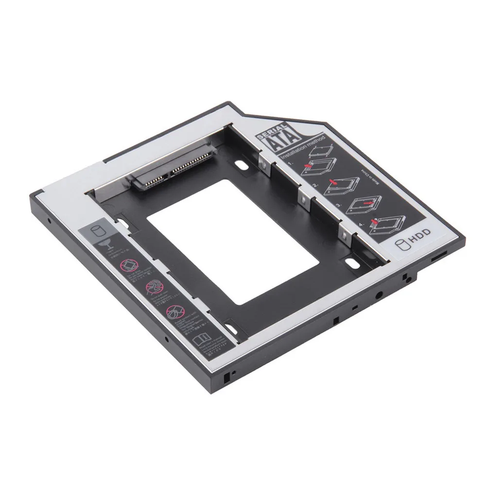 12,7 мм 2nd HDD Caddy для 2," 2 ТБ SATA 3,0 SSD корпус корпуса жесткого диска+ светодиодный адаптер для ноутбука DVD cd-rom Optibay