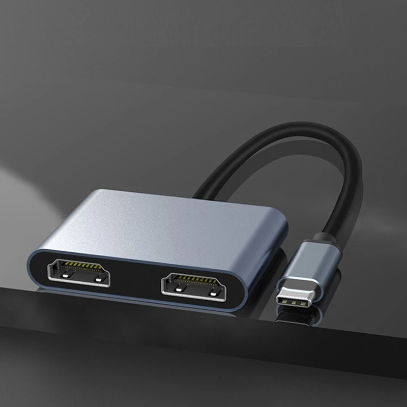 Док-станция H7JA с разъемом типа C USB для двух HDMI-совместимых устройств 4K 30 Гц