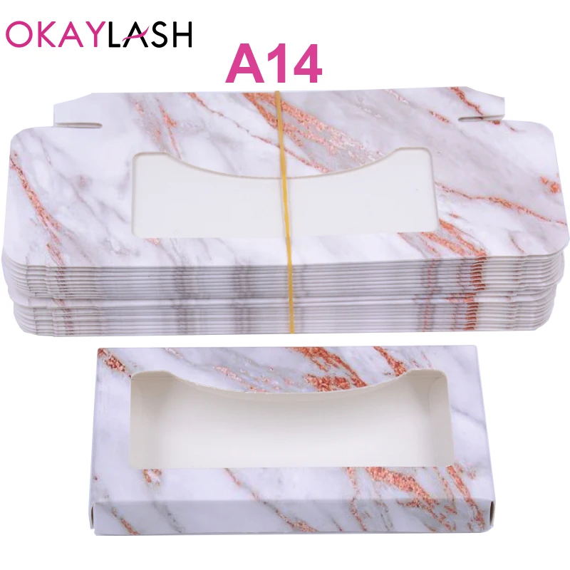 OKAYLASH новейшие 50/100 шт. картонная бумажная упаковочная коробка для 25 мм длинных