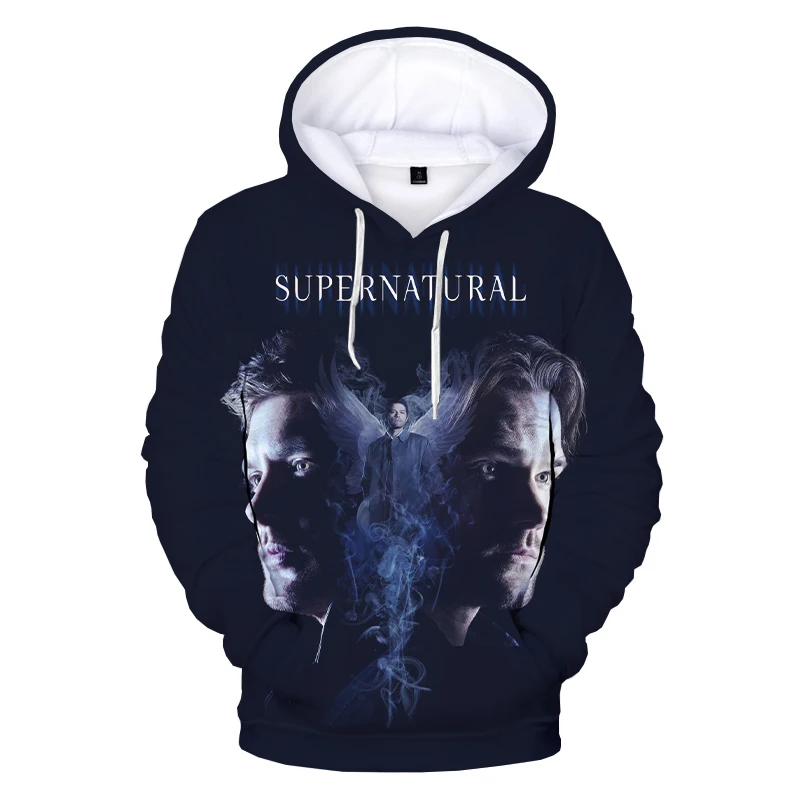 

TV Series Supernatural Printed 3D Hoodie Men Women Fashion Casual Sweatshirt Supernatural Oversized Pullover Comfortable Hoodies