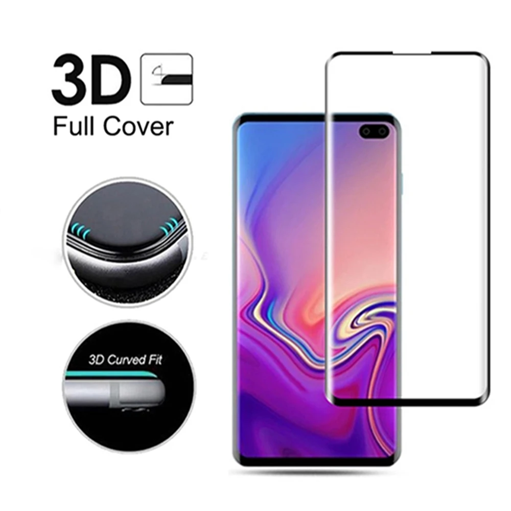 Полная изогнутая 3D Защита экрана для samsung Galaxy S10 Plus полное покрытие закаленное
