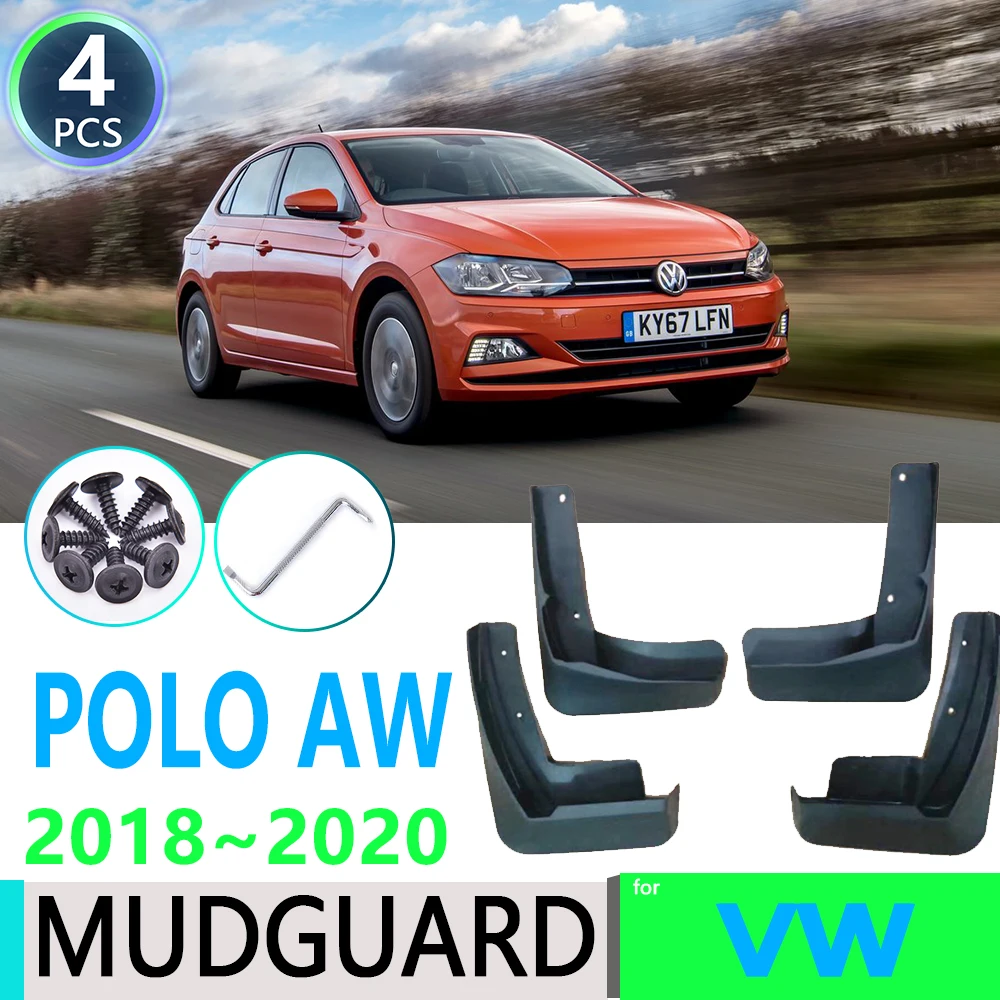 Брызговики на переднее и заднее крыло для Volkswagen VW Polo MK6 AW 2018 2019 2020 брызговики