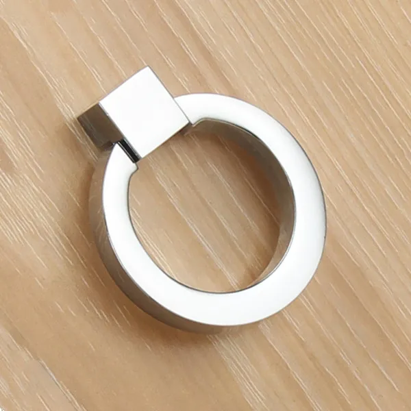 43mm Circle Handles Color Gold Silver Black Ring Zinc Alloy Door Pulls Cabinet Drawer Knobs For Furniture Hardware | Обустройство
