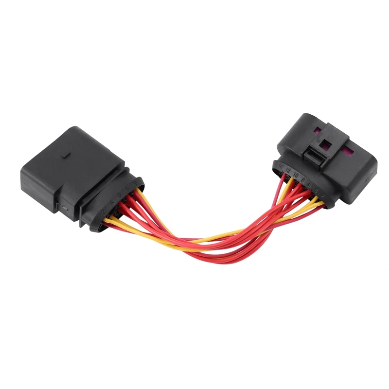 

Car HID Xenon Headlight 10 to 14 Pin Connector Adapter For 1J0973835 1J0973737 Car Accessories