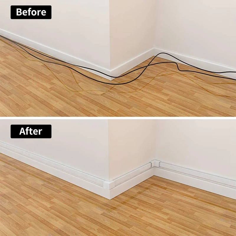 

Cable Concealer, Cord Cover Hider, Cable Cord Management Channel, 125inch Wire Hider for Mount TV System