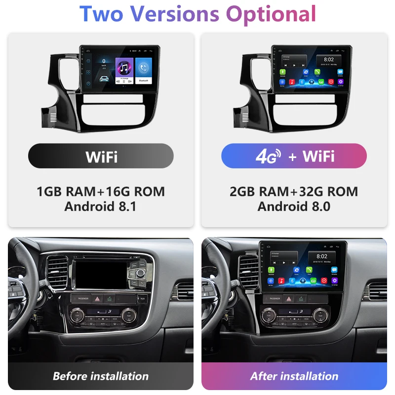 Для Mitsubishi Outlander Xl 3 2012 2018 2G + 32G Android 8 1 4G HiFi автомобильный Dvd НАВИГАЦИЯ Радио Аудио