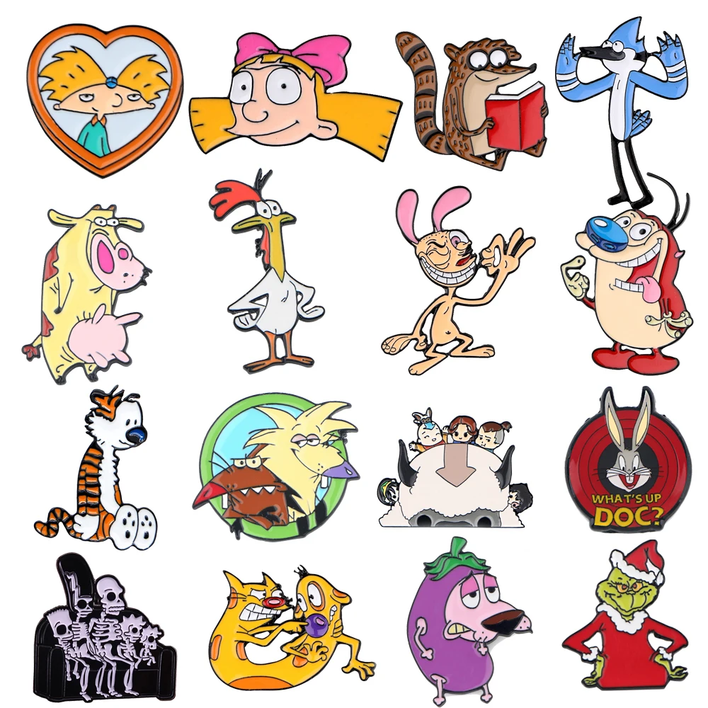 

LT802 Cartoon Anime Manga Icons Cute Enamel Pins Brooches Backpack Bags Badge Fashion Lapel Jewelry Kids Friends Birthday Gifts