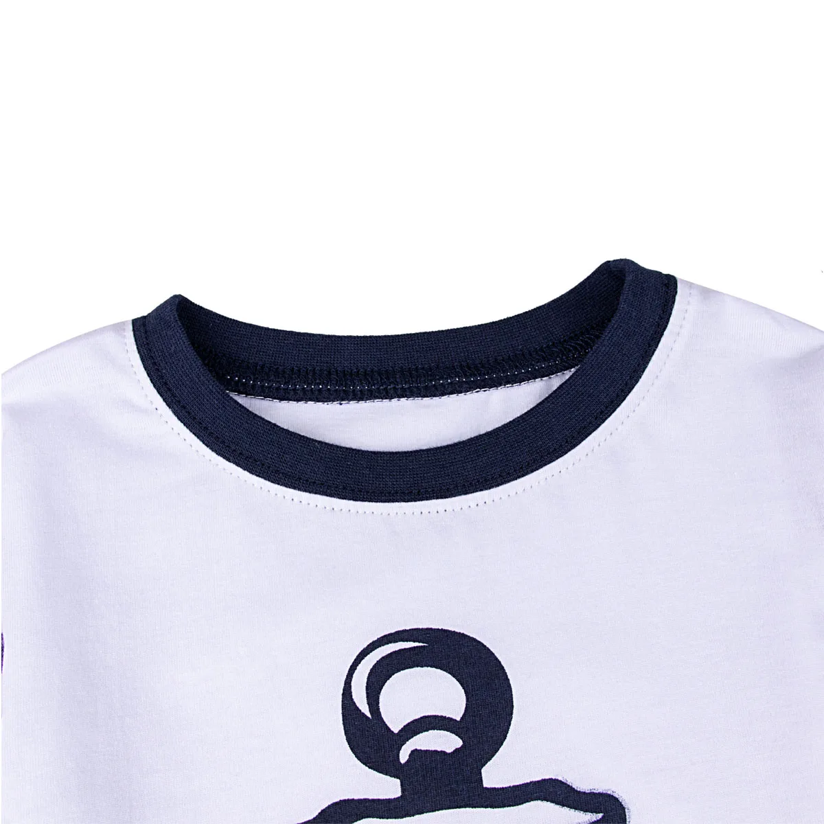 Детские пижамы для мальчиков комплект одежды сна в морскую и полоску с пиратским