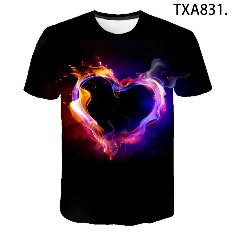 

Fashion Love Cool 3D Printed T Shirt Summer Style Men Women Children Streetwear Short Sleeve Boy Girl Kids Casual Cool Tops Tee