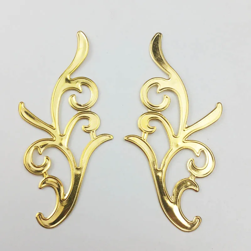 

5pairs 34x67mm Filigree flower Wraps Metal Charms For Embellishment Scrapbook DIY Jewelry Metal Craft Jewelry Accessories