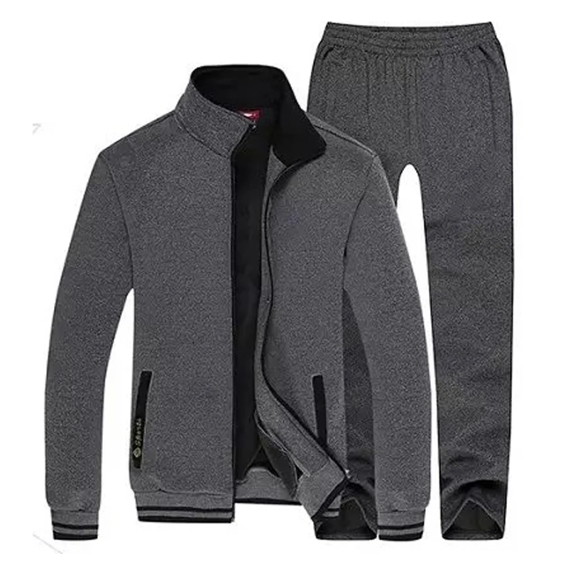 Теплый мужской спортивный костюм флисовый утолщенный свитер зимняя мужская