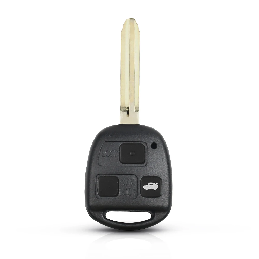 Чехол для автомобильного ключа KEYYOU 2/3 BTN Toyota Yaris Prado Tarago Camry Corolla TOY43 Blade с резиновыми