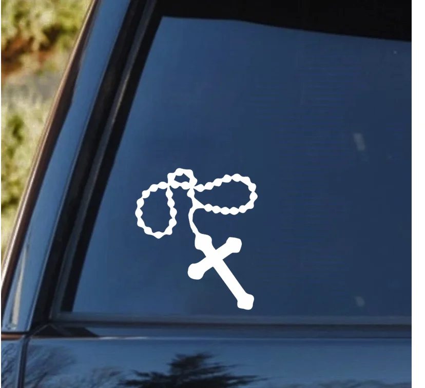 Devout Faith жемчужное ожерелье четки Святой Бог Иисус Наклейка Автомобильные